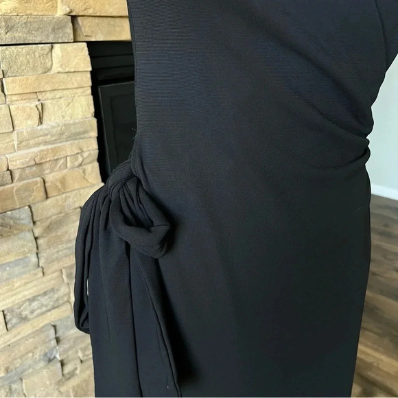 Zara Women Wrap Dress Cap Sleeve Black Size M - Picture 12 of 13
